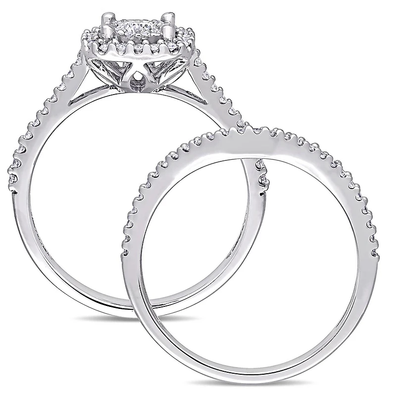 Julianna B 0.62CTW Diamond Bridal Set 10K White Gold