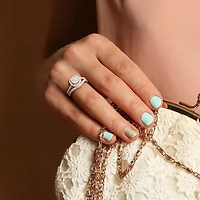 Julianna B 0.62CTW Diamond Bridal Set 10K White Gold