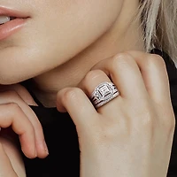 Julianna B 0.24CTW Diamond Bridal Set Sterling Silver