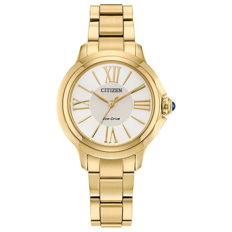 Citizen Ladies' Gold-Tone White Ceci Citizen L Watch