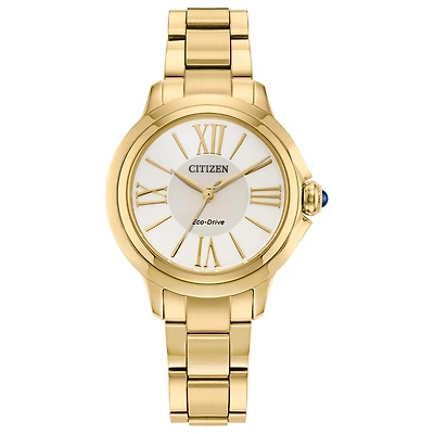 Citizen Ladies' Gold-Tone White Ceci Citizen L Watch