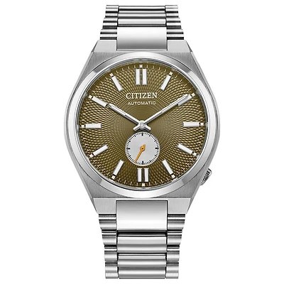 Citizen Men's Silver-Tone Green Tsuyosa Small Second Automatic Watch