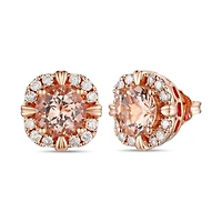 Le Vian 14K Rose Gold Peach Morganite Diamonds Earrings