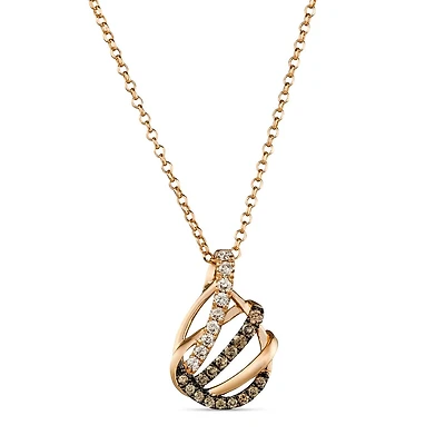 Le Vian 14K Rose Gold Chocolate & Nude Diamonds Pendant