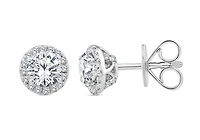 Above Love Lab Grown 1.37CTW Diamond Stud Earrings in 14K White Gold