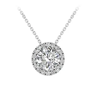 Above Love Lab Grown 0.93CTW Diamond Pendant in 14K White Gold