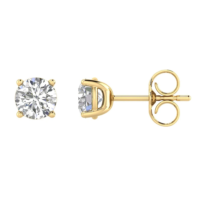 Above Love Lab Grown 1.60CTW Diamond Stud Earrings in 14K Yellow Gold
