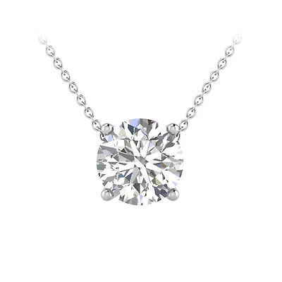 Above Love Lab Grown 1.70CT Diamond Solitaire Necklace in 14K White Gold