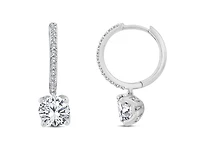 Above Love Lab Grown 2.55CTW Diamond Hoop Earrings in 14K White Gold