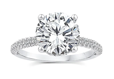 Above Love Lab Grown 3.35CTW Diamond Bridal Ring in 18K White Gold