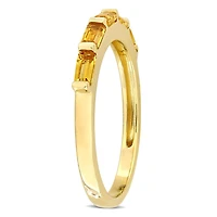 Julianna B 10K Yellow Gold Baguette-Cut Citrine Anniversary Band