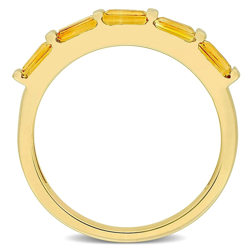 Julianna B 10K Yellow Gold Baguette-Cut Citrine Anniversary Band