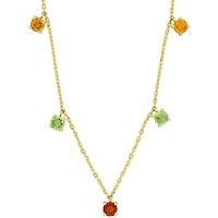 Julianna B 14K Yellow Gold Multi-Colour Sapphire & Diamond 7.25" Bracelet