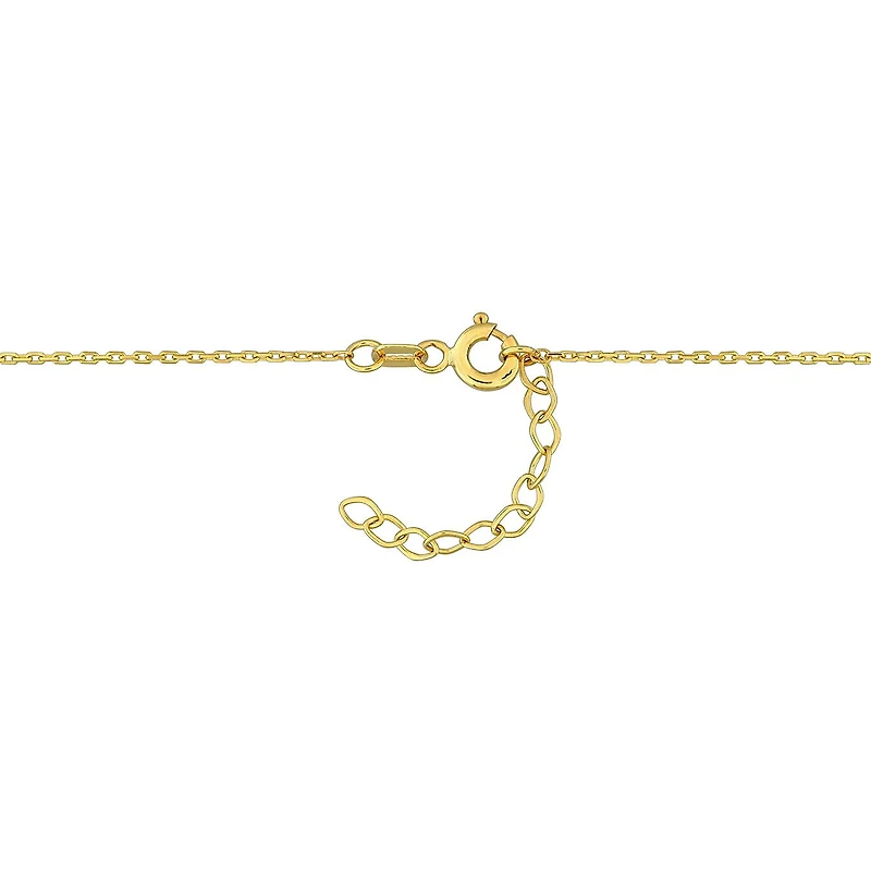 Julianna B 10K Yellow Gold Baguette-Cut Ruby & Diamond 16.5" Lariat Necklace