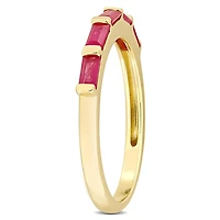 Julianna B 10K Yellow Gold Baguette-Cut Ruby Anniversary Band