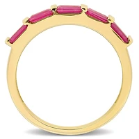 Julianna B 10K Yellow Gold Baguette-Cut Ruby Anniversary Band