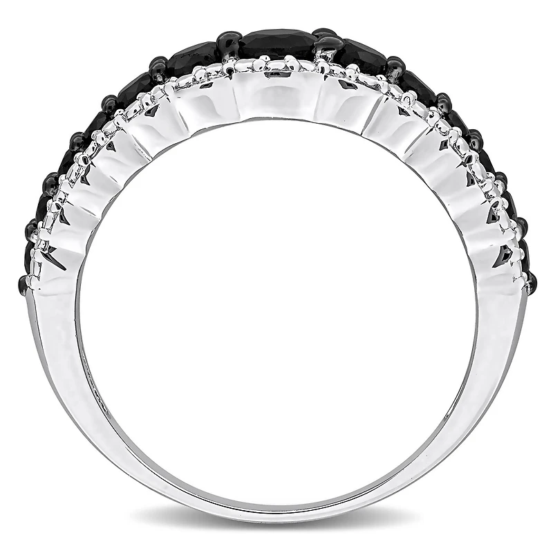 Julianna B Sterling Silver Black Sapphire Fashion Ring
