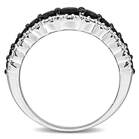 Julianna B Sterling Silver Black Sapphire Fashion Ring