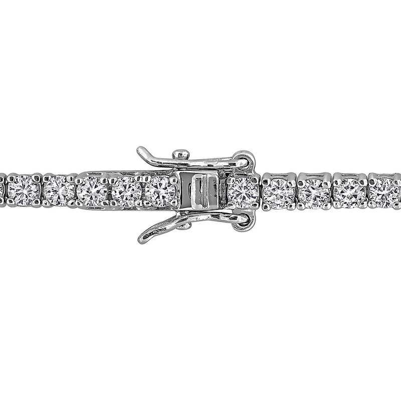 Julianna B Sterling Silver Created Blue & White Sapphire 7.25" Bracelet
