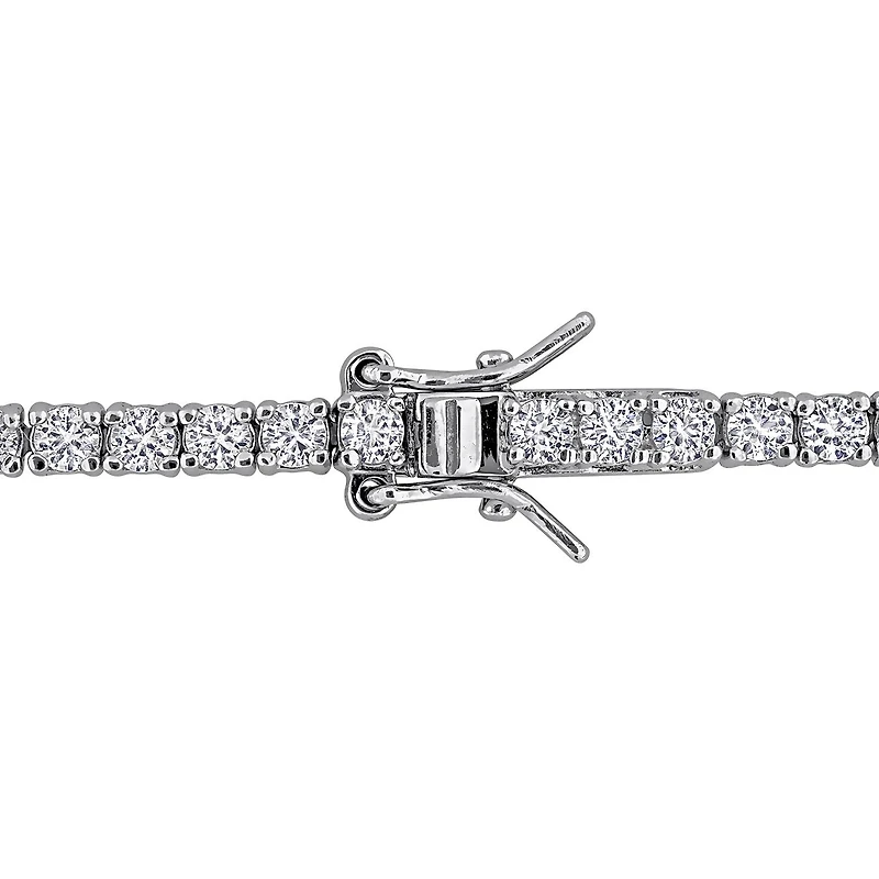 Julianna B Sterling Silver Created Emerald & Created White Sapphire Bracelet