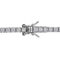 Julianna B Sterling Silver Created Ruby & Created White Sapphire 7.25" Bracelet