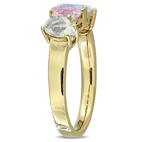 Julianna B Yellow Plated Sterling Silver Multi-Gemstone 4-Stone Ring