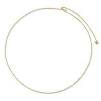 14K Yellow Gold Adjustable 22" 0.9mm Wheat Chain