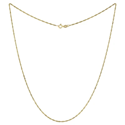 18K Yellow Gold 18" 1.2mm Singapore Chain
