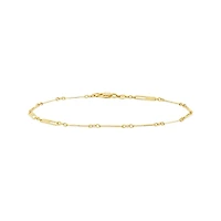 10K Yellow Gold Fancy Link Anklet