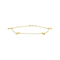 10K Yellow Gold 7.5" Hamsa Bracelet
