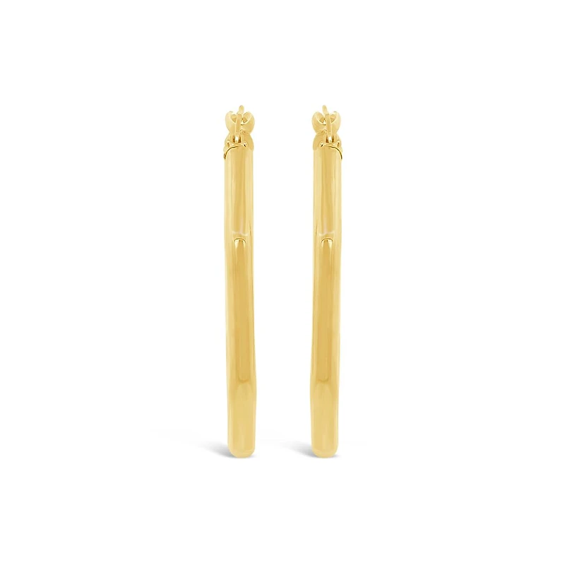 10K Yellow Gold Geometric Hoop Earring