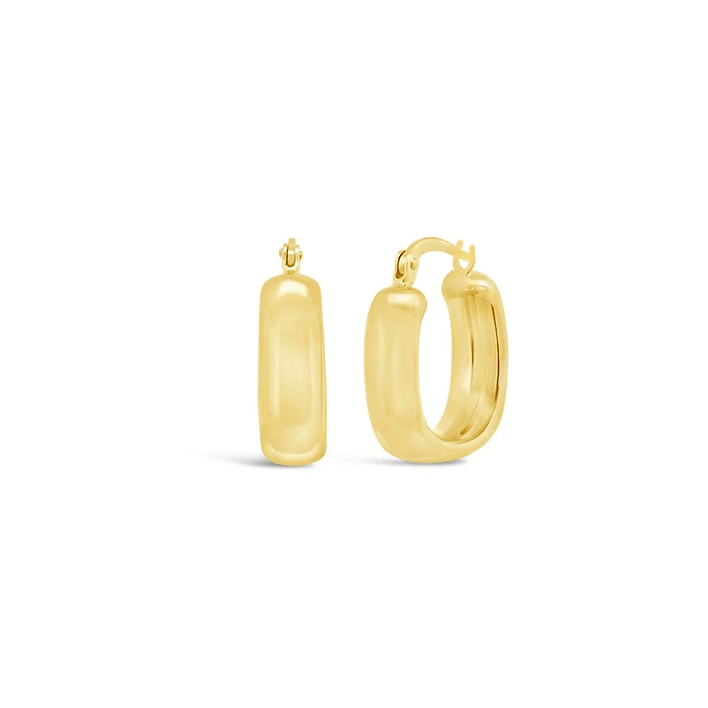 10K Yellow Gold Square Hoop Earring