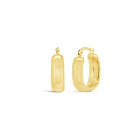 10K Yellow Gold Square Hoop Earring