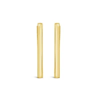 10K Yellow Gold Rectangular Hoop Earrings