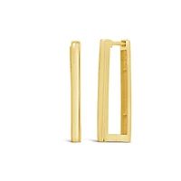 10K Yellow Gold Rectangular Hoop Earrings