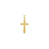 14K Yellow Gold Diamond Cut Cross No Chain