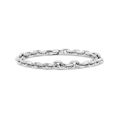 Sterling Silver 9" 8mm Forza Link Bracelet
