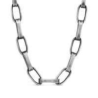 Sterling Silver 22" Rolo Link Chain with Gunmetal Finish