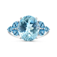 Sterling Silver Sky Blue Topaz Ring