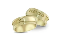 NSCC 10K Gold Satin-Polish 8mm Graduation Ring (Sizes 5