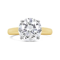 New Brilliance Lab Grown 5.00CT Diamond Solitaire Ring in 14K Yellow Gold