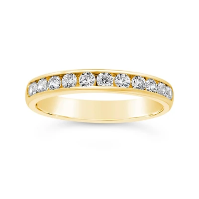 New Brilliance Lab Grown 0.50CTW Channel Set Diamond Band in 14K Yellow Gold
