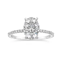 Above Love Lab Grown 3.16CTW Oval Diamond Ring in 18K White Gold