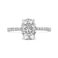 Above Love Lab Grown 3.16CTW Oval Diamond Ring in 18K White Gold