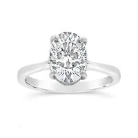 Above Love Lab Grown 3.47CTW Oval Diamond Solitaire Ring in 18K White Gold