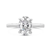 Above Love Lab Grown 3.47CTW Oval Diamond Solitaire Ring in 18K White Gold