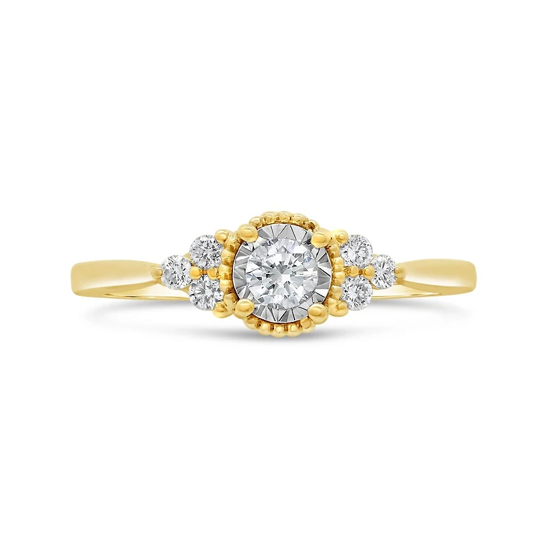 Glacier Fire Canadian 0.30CTW Diamond Bridal Ring in 10K Yellow Gold
