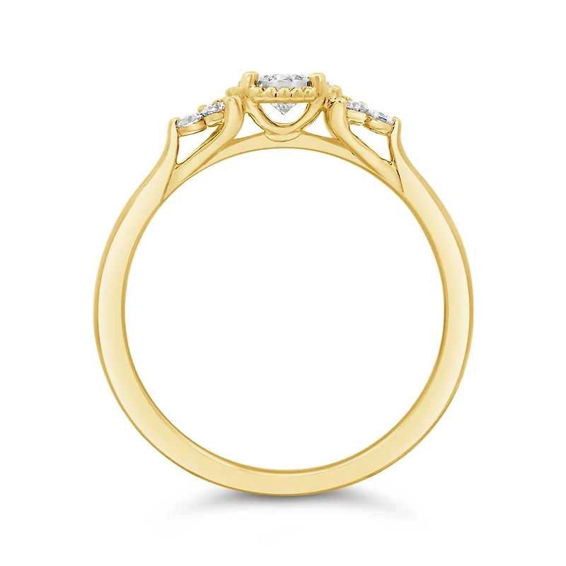Glacier Fire Canadian 0.30CTW Diamond Bridal Ring in 10K Yellow Gold