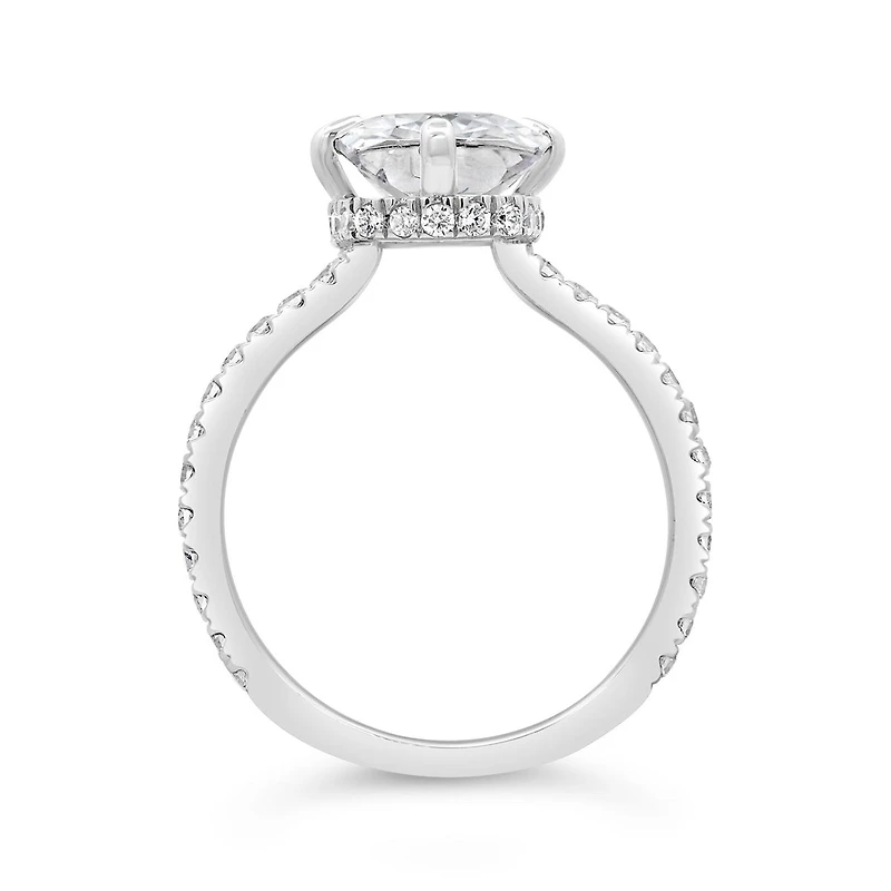 Jenny Packham Lab Grown 4.50CTW Cushion Diamond Bridal Ring in 18K White Gold