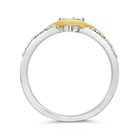 0.14CTW Diamond Fashion Ring in Sterling Silver & 10K Yellow Gold